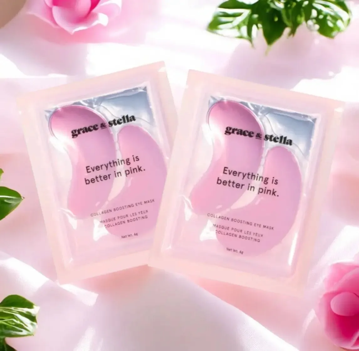 Grace & Stella - Under Eye Mask - Vegan - Pink