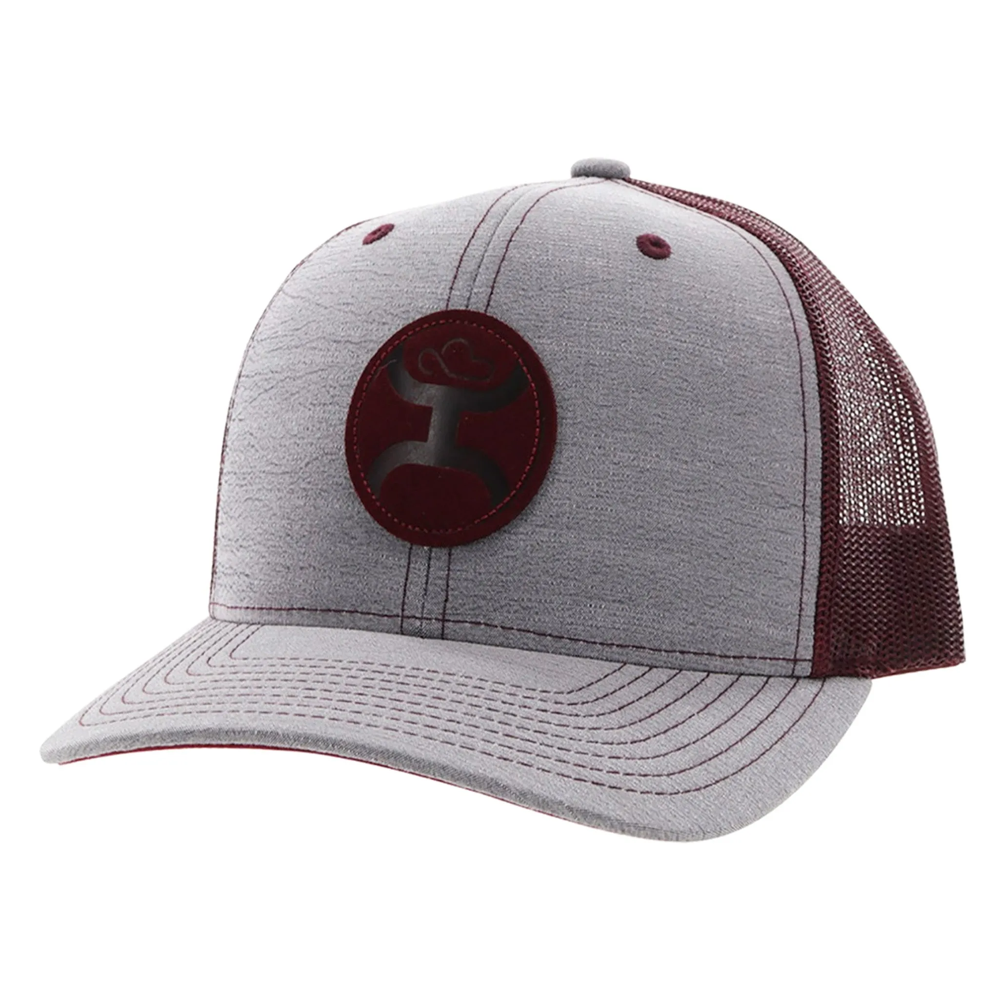 Hooey Blush Grey & Burgundy Cap