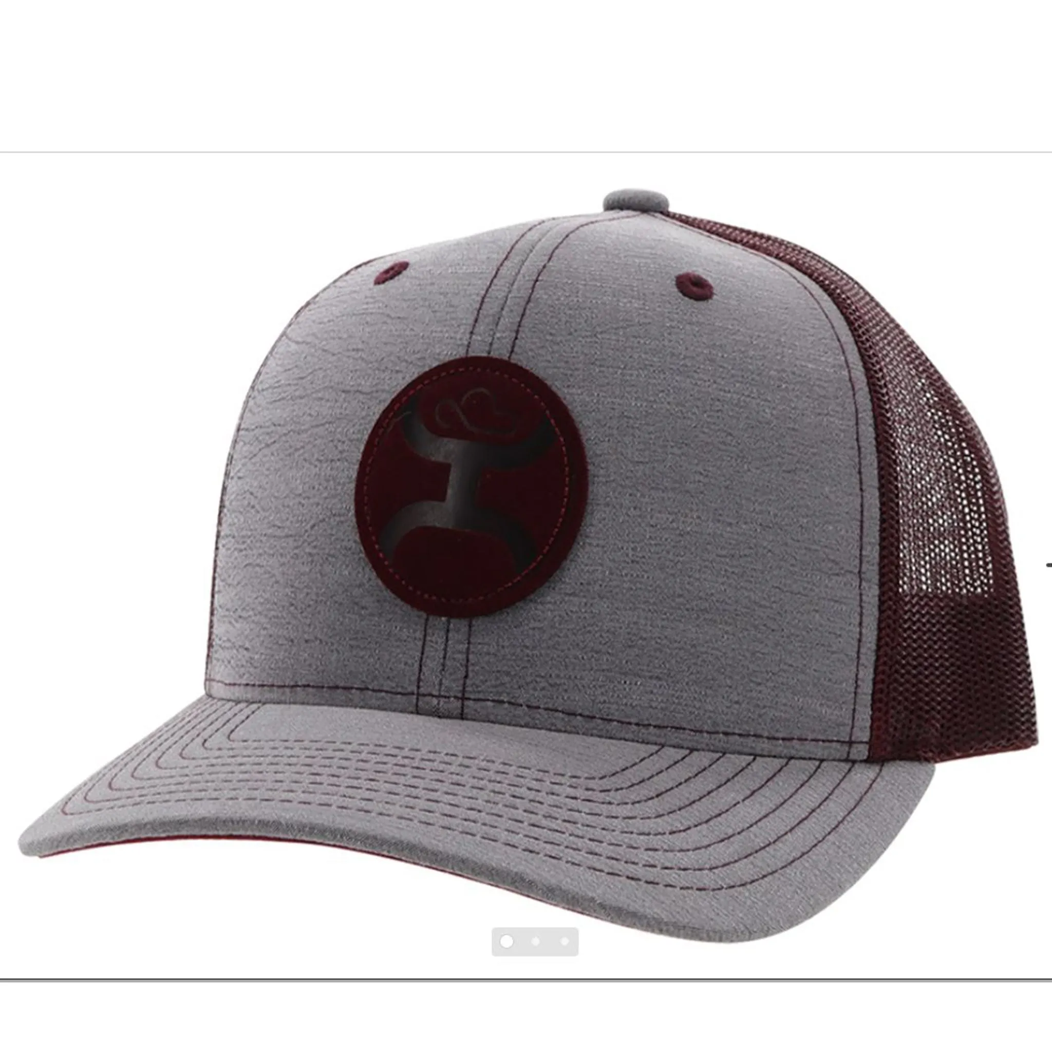 Hooey Blush Grey & Burgundy Cap