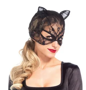 Lace Cat Mask with Lace Up Back