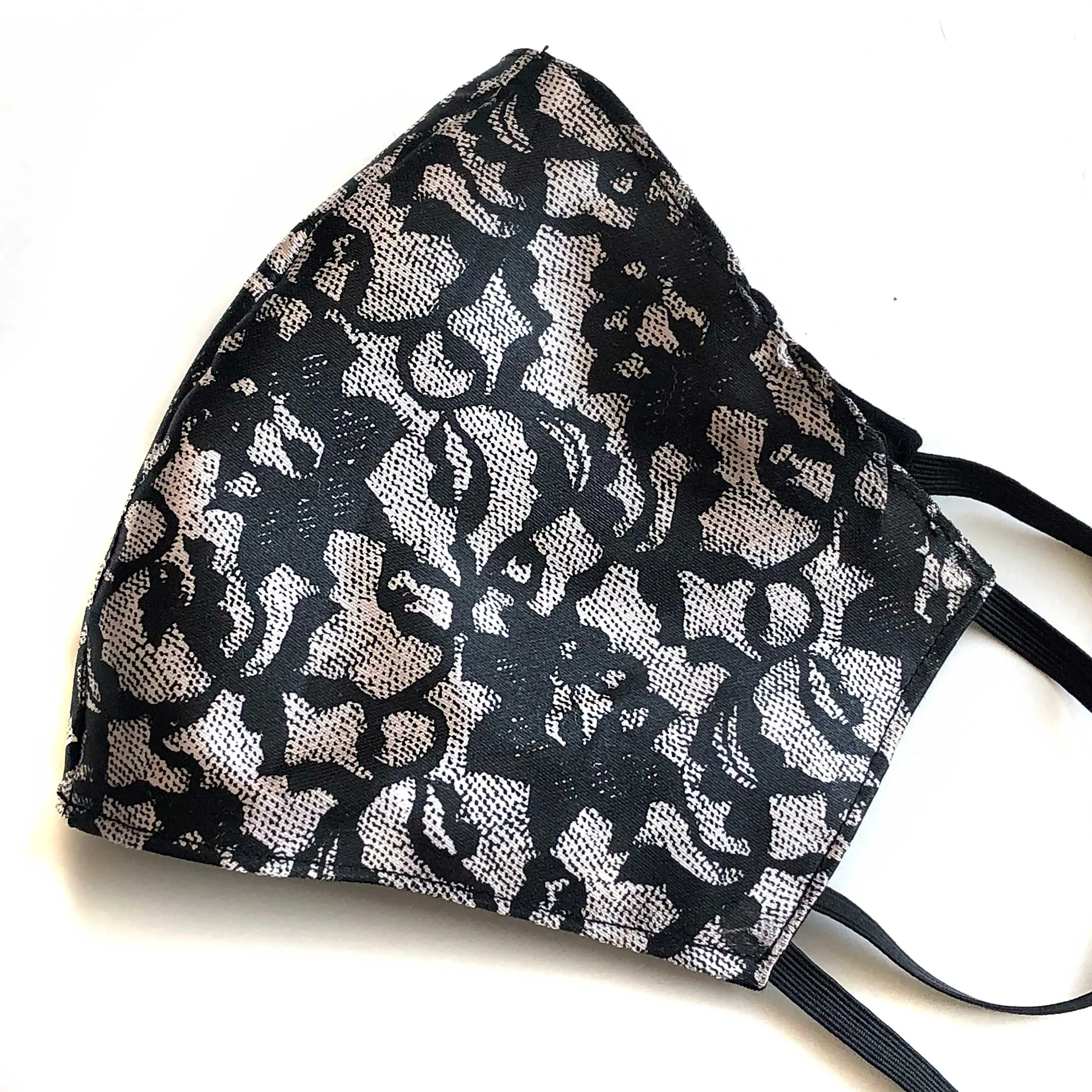 Lace Print Face Mask, Boudoir Lace adjustable fabric face cover