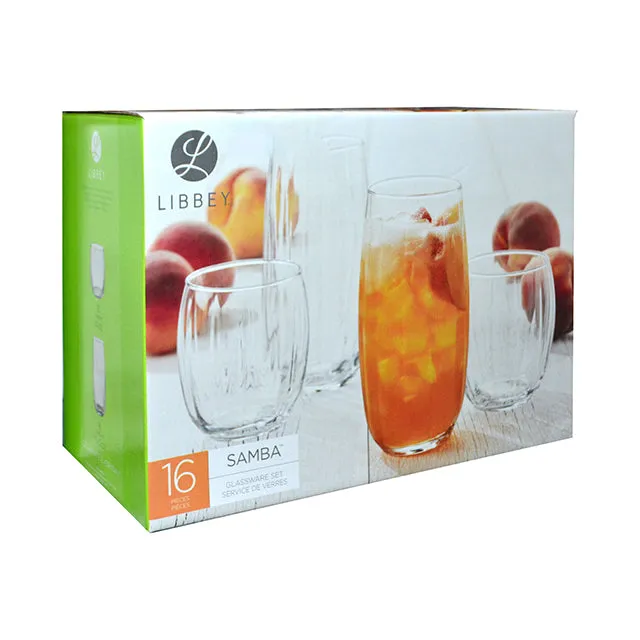 Libbey Samba 16pc Drinkware Set