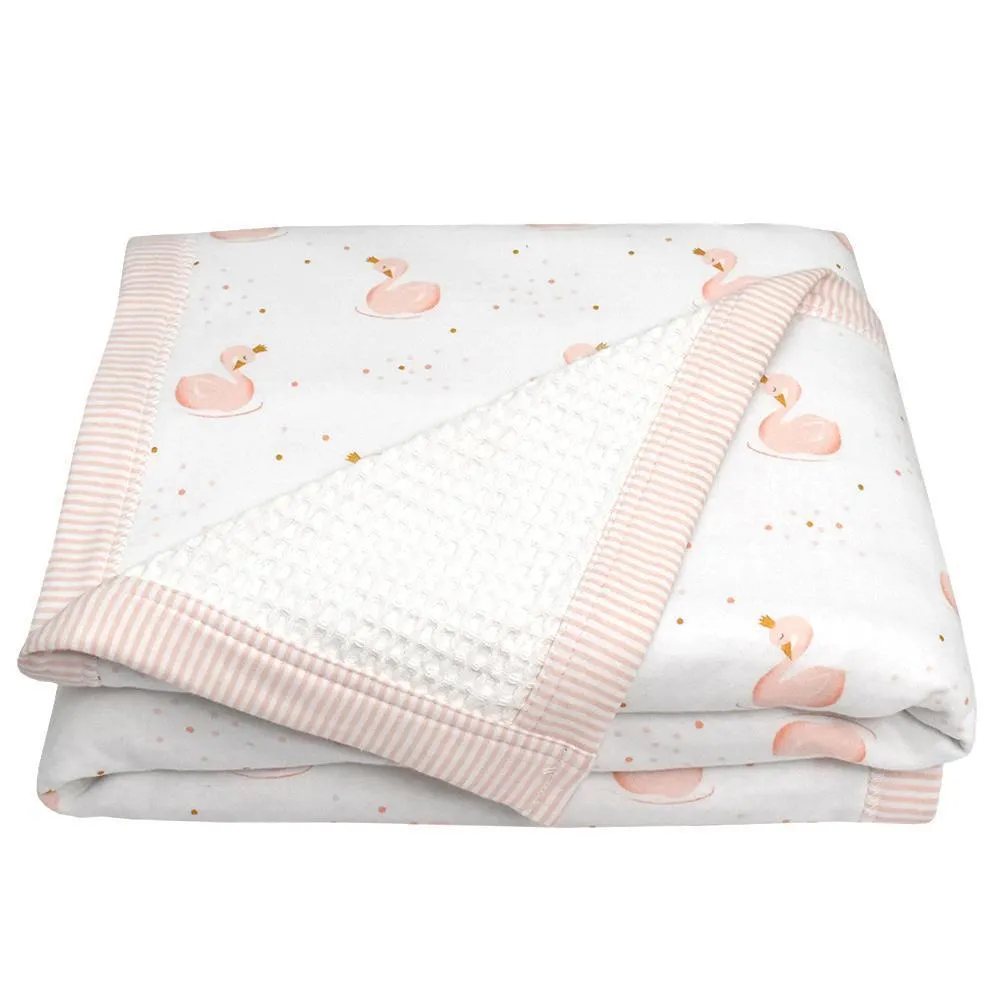 Living Textiles Waffle Jersey Cot Blanket