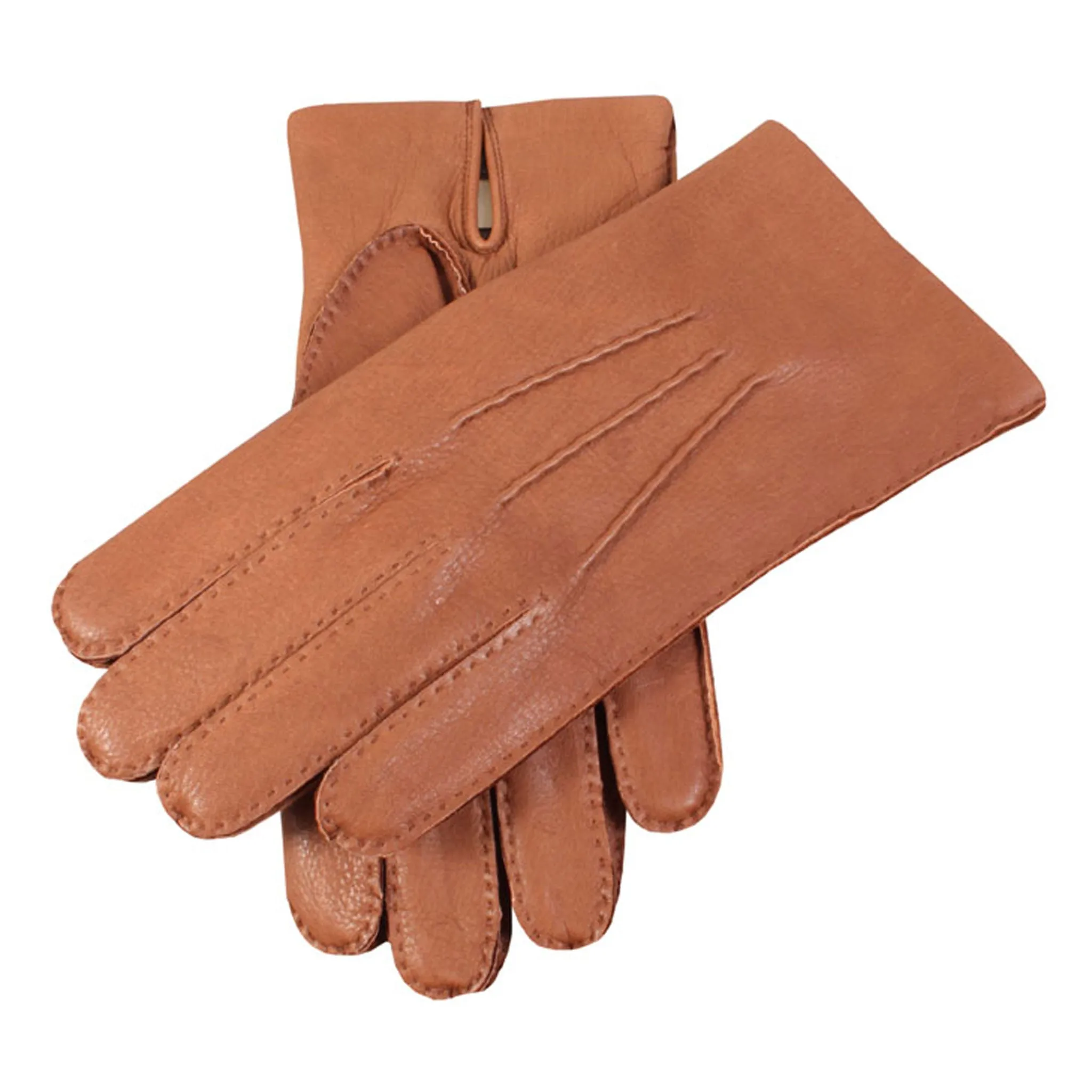 Men's Handsewn Three-Point Cashmere-Lined Deerskin Leather Gloves