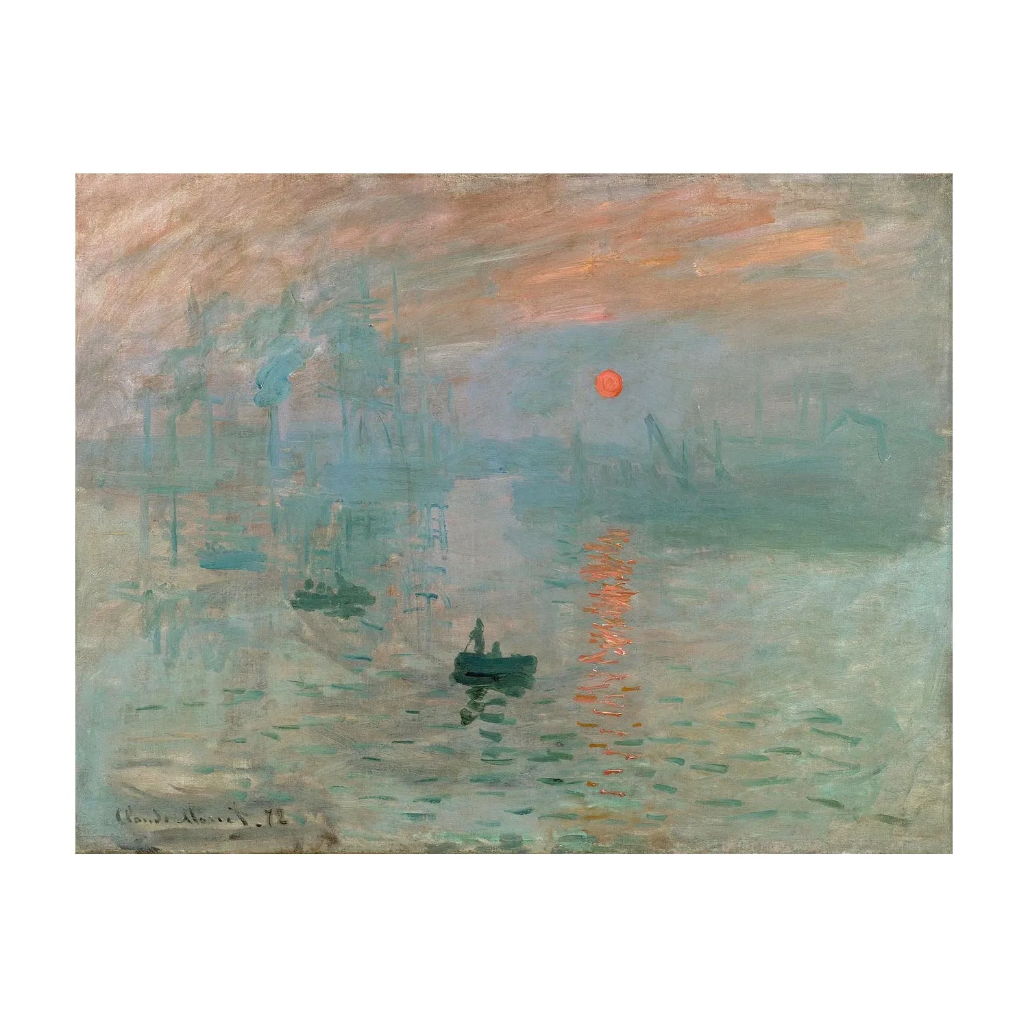 Monet Impression Sunrise Chiffon Art Scarf