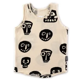 Nununu Kids Rowdy Masks Tank Top - Natural - 4-5Y/6-7Y