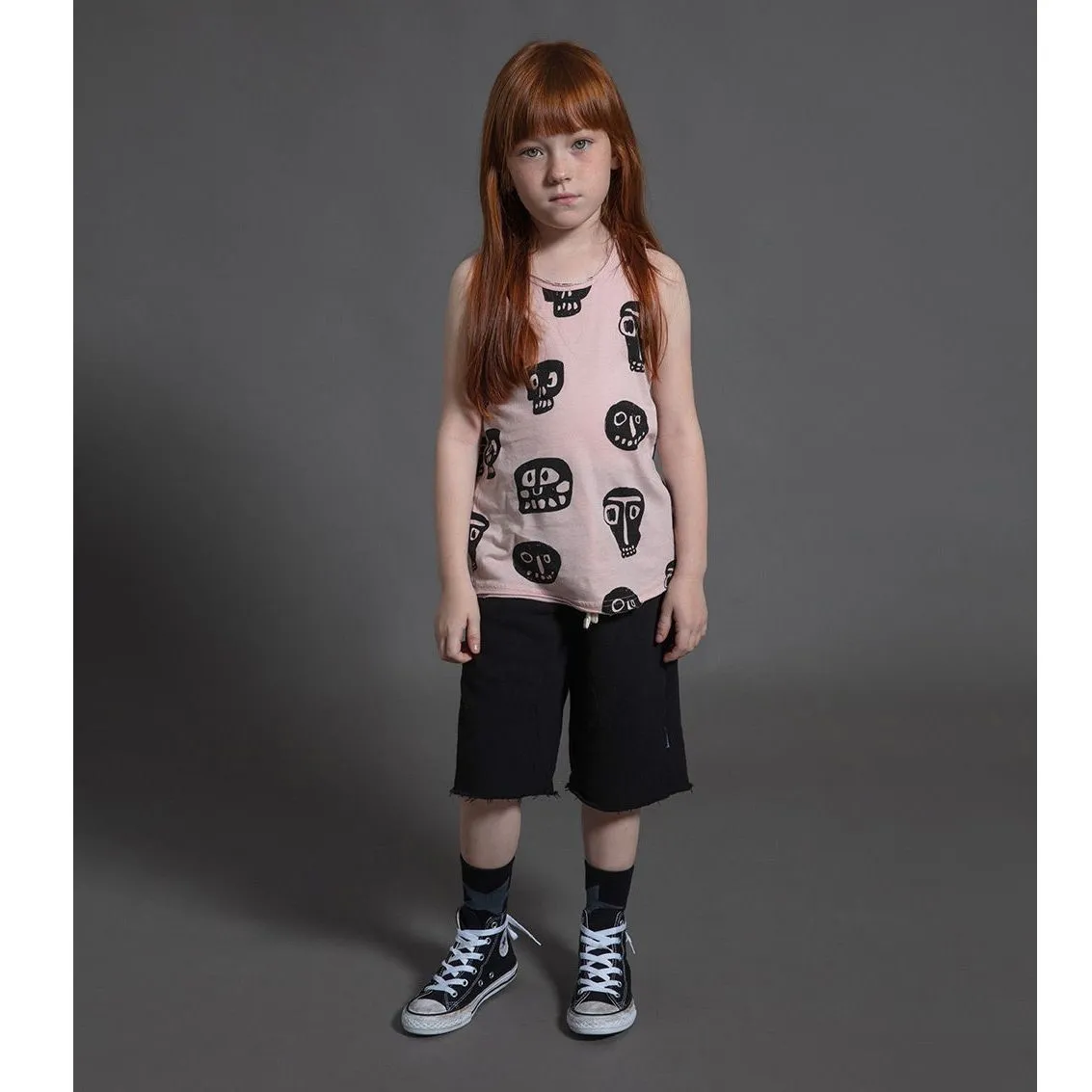 Nununu Kids ROWDY MASKS Tank Top - Powder Pink