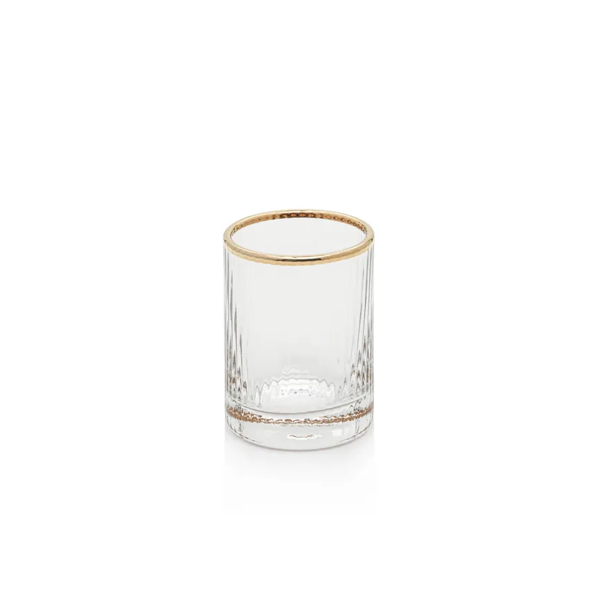 Optic Shot Glass with Gold Rim