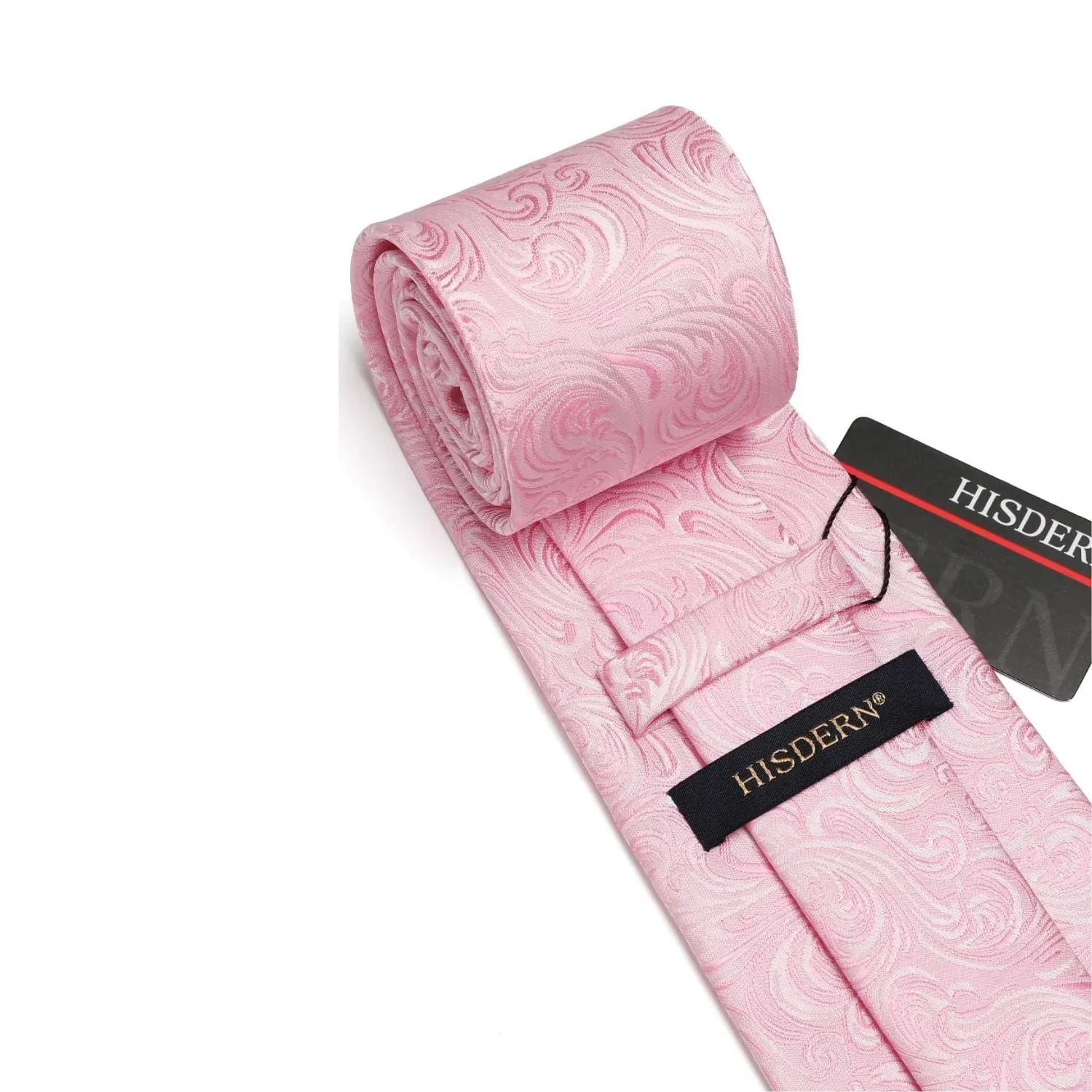 Paisley Tie Handkerchief Set - D4-PINK