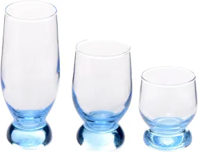 Pasabahce Aquatic Tumblers Set - Turquoise, 18 Pieces