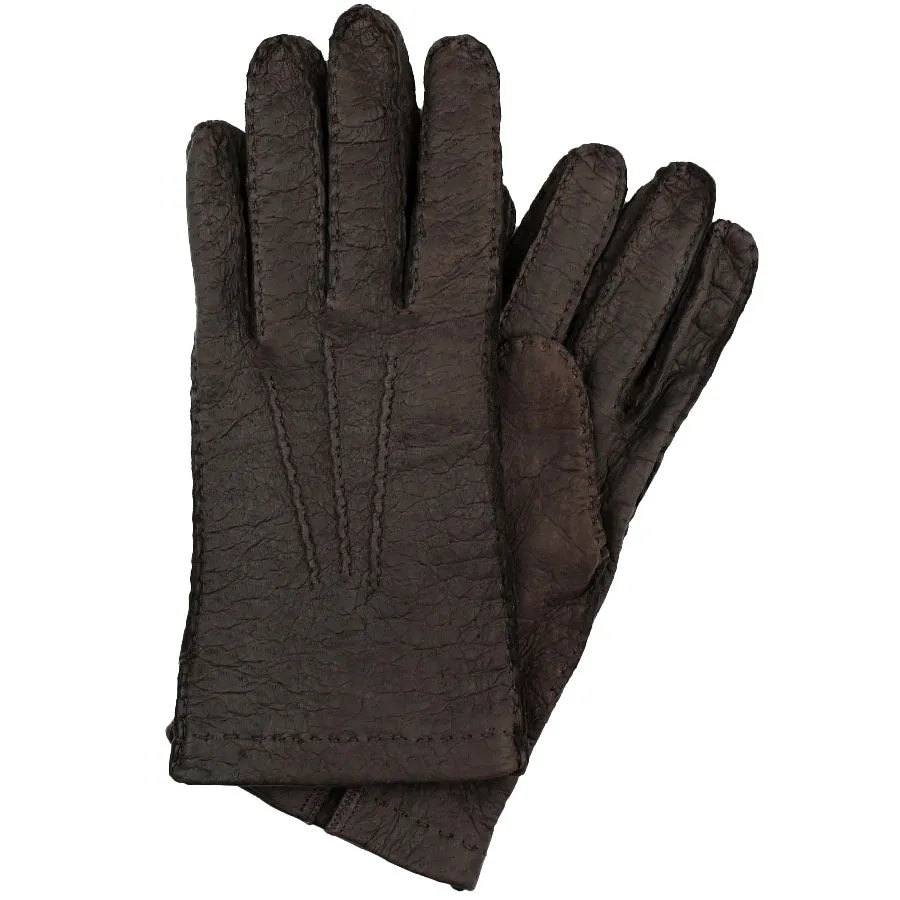 Peccary Gloves Unlined - Espresso