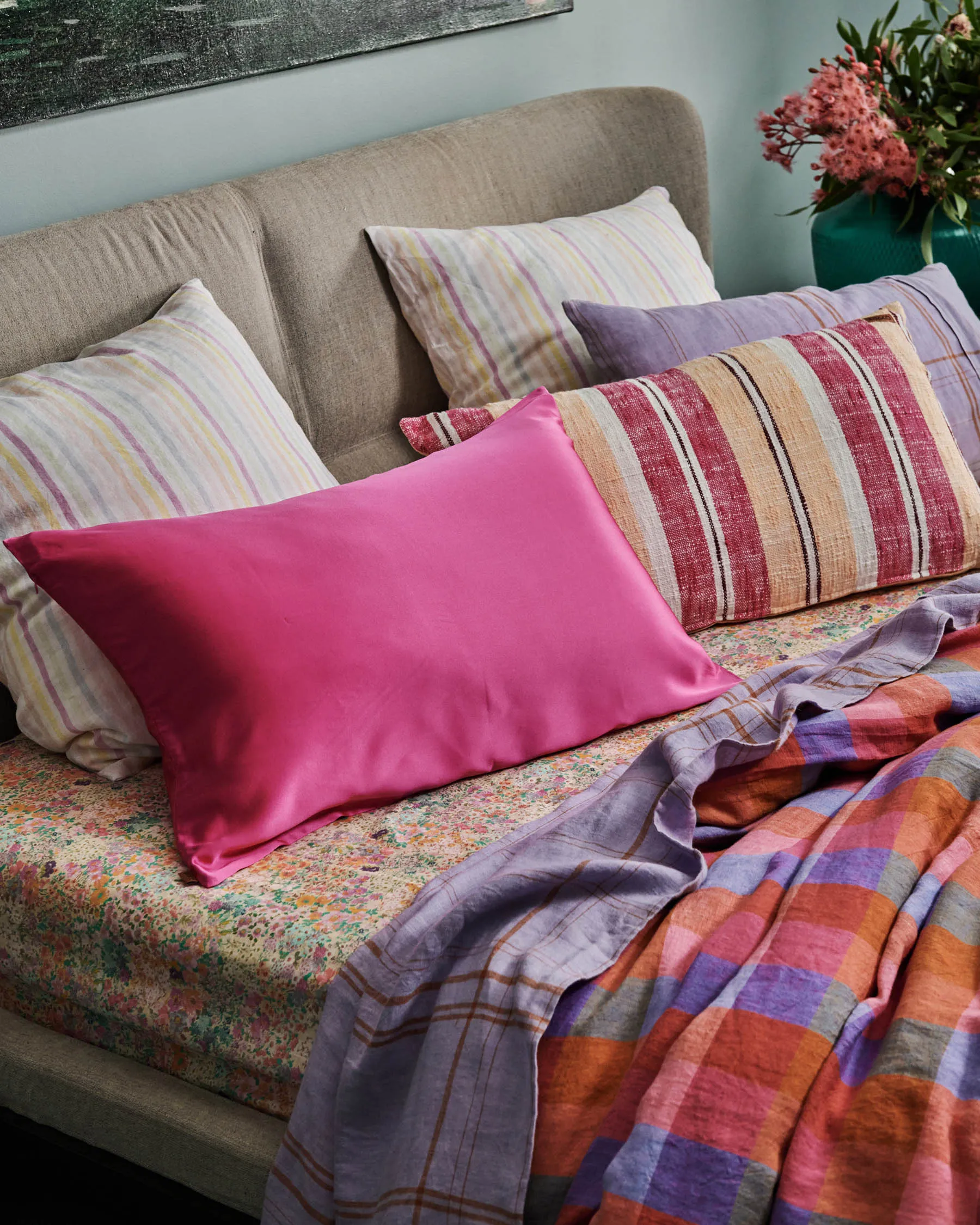 Perfect Pink Silk Pillowcase