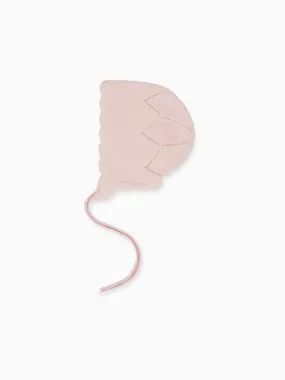 Pink Abril Cashmere Baby Girl Bonnet