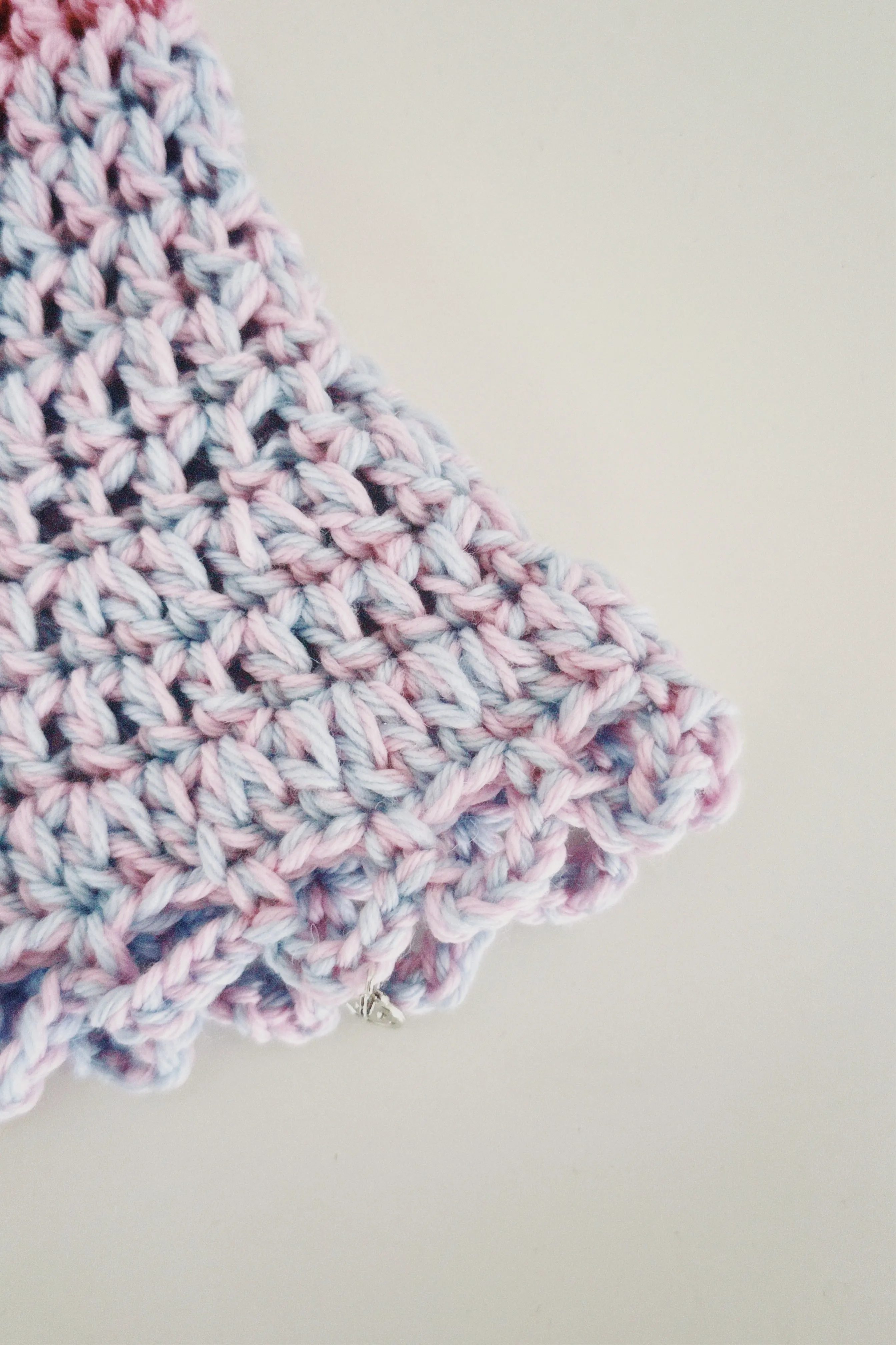 Pink and Blue Crochet Hat