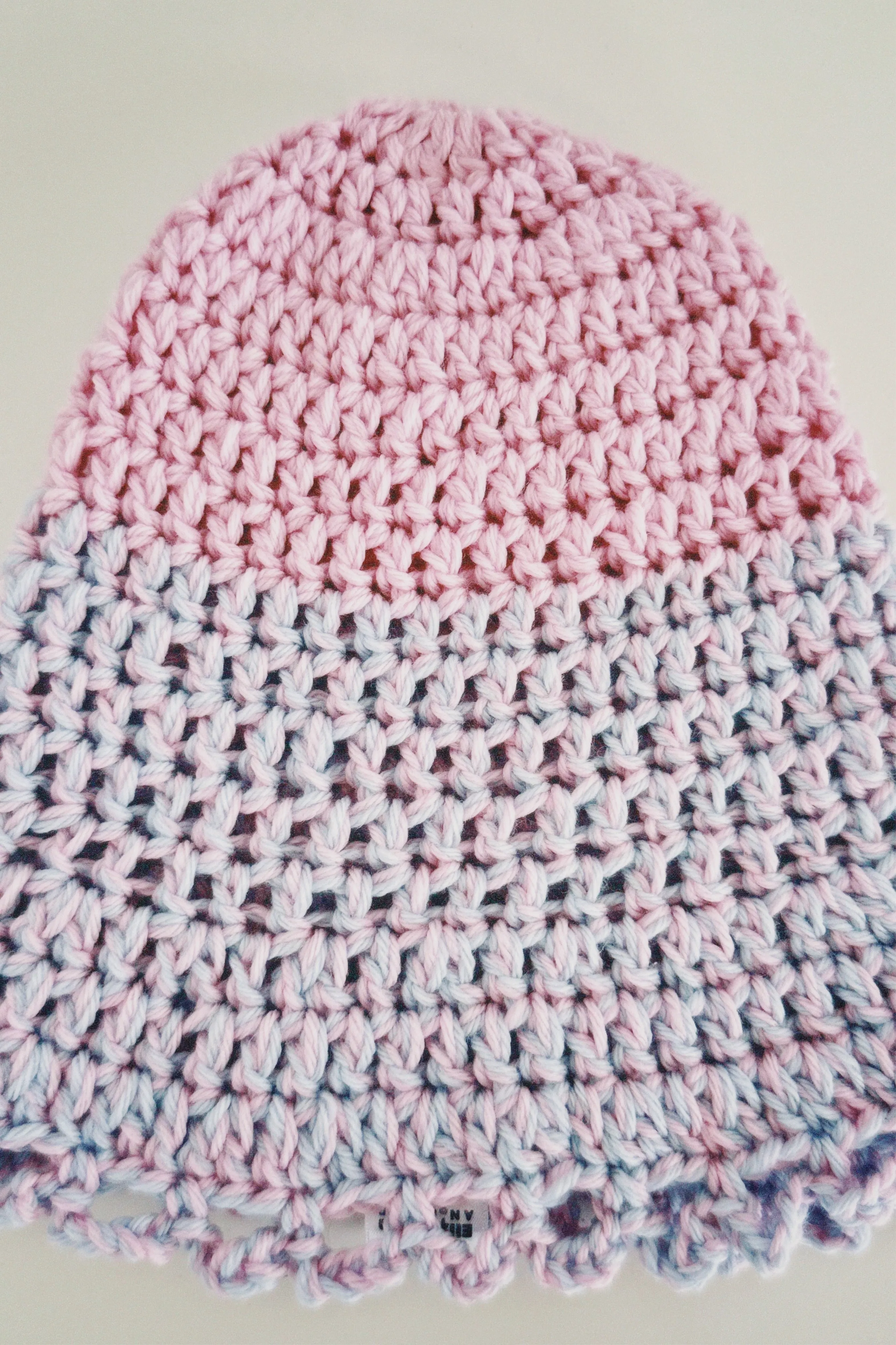 Pink and Blue Crochet Hat