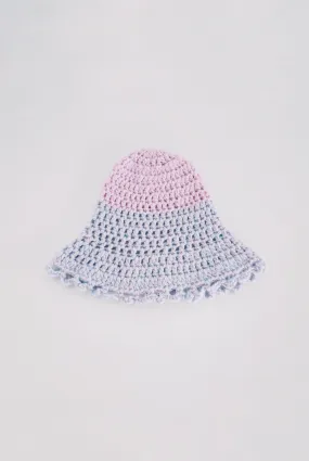 Pink and Blue Crochet Hat