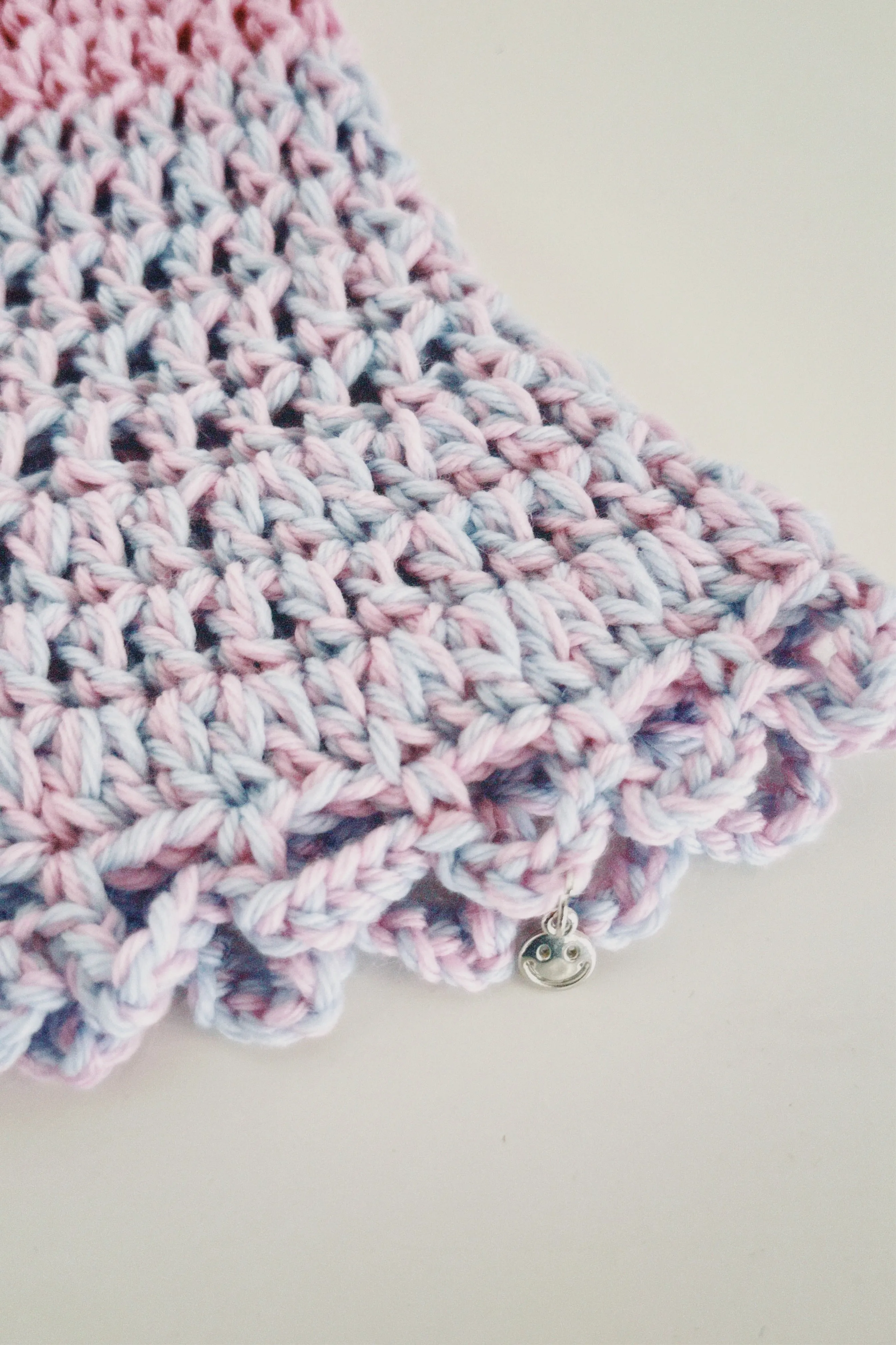 Pink and Blue Crochet Hat