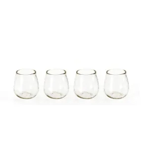 "Garan" Hammered Glass All Purpose Glasses (Set of 4)