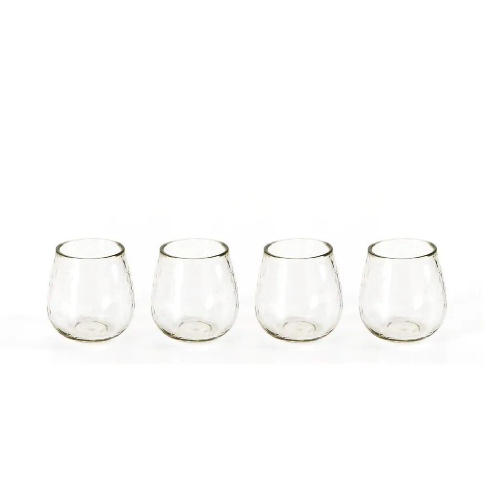 "Garan" Hammered Glass All Purpose Glasses (Set of 4)