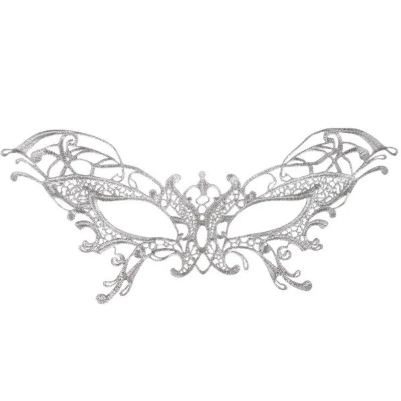 Serena Silver Lace Eye Mask