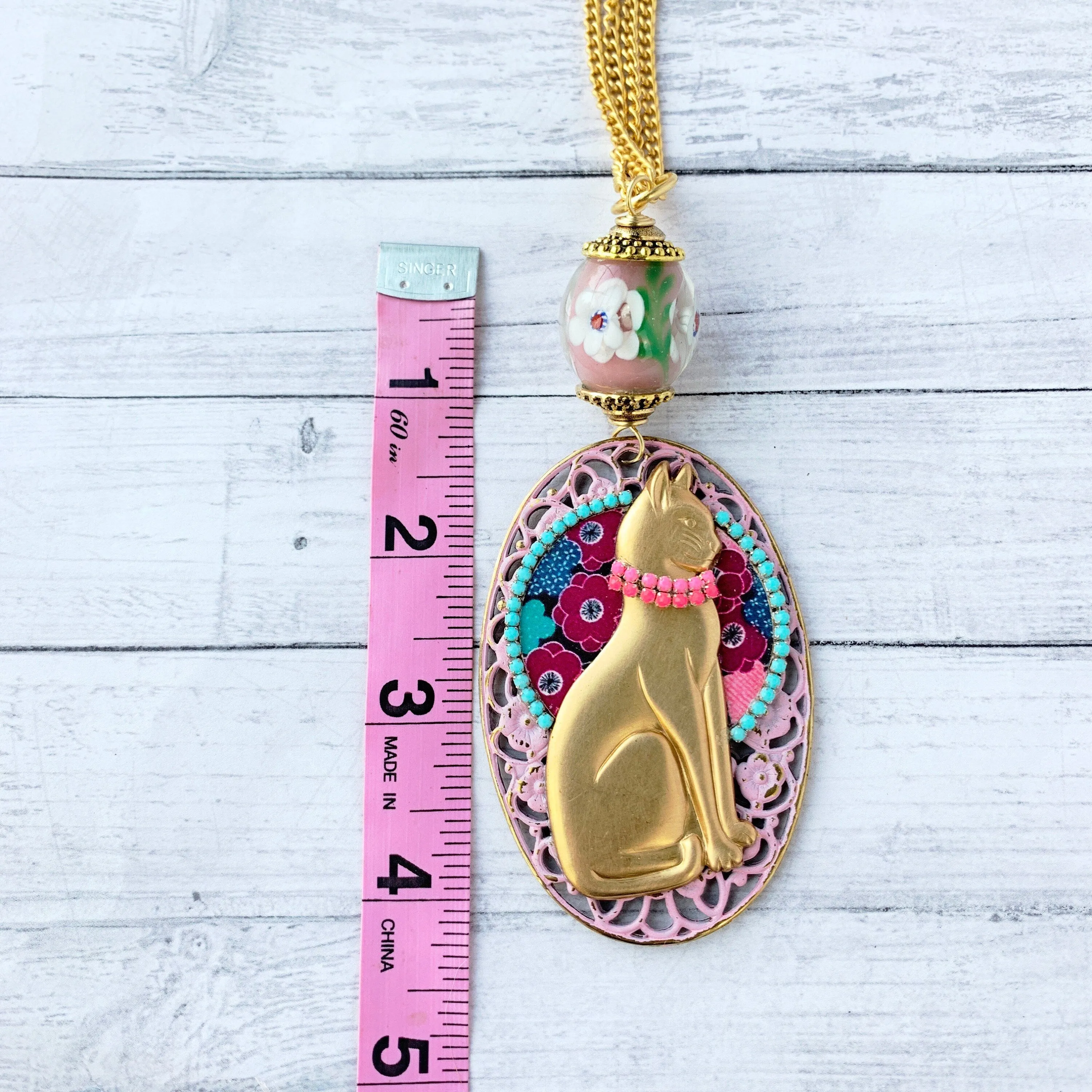 Siamese Cat Pendant Necklace