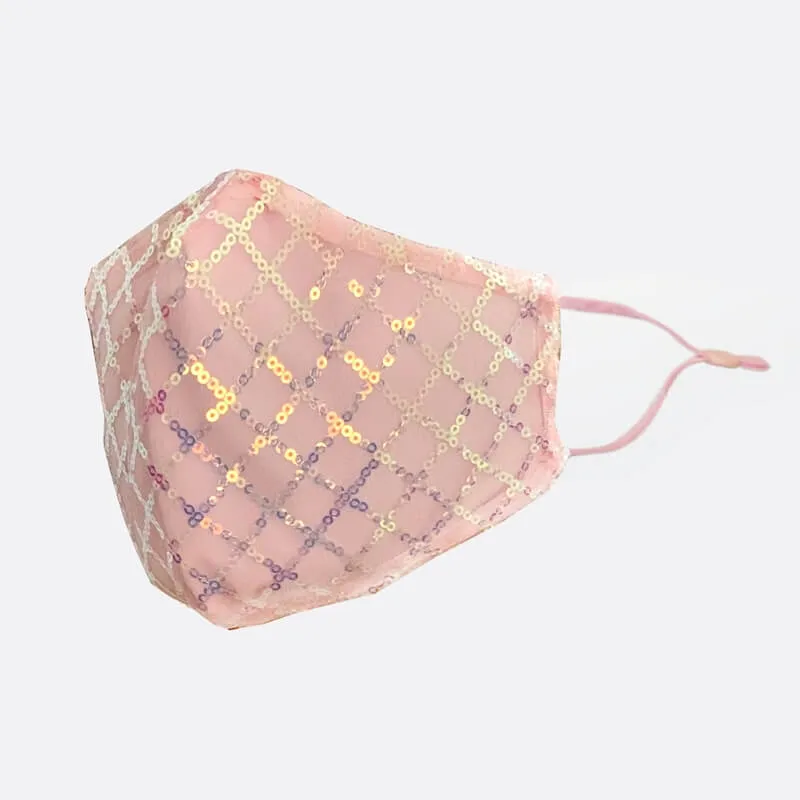 Sparkly Bling Sequine Stylish Face Mask-B66