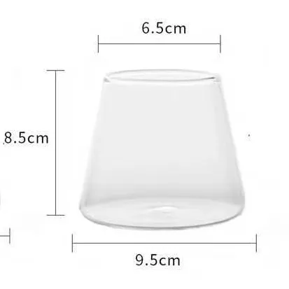 Tess  cocktail Glass (Set Of 2) Unique Ice Cream Glass Cup/ Mountain Shape Glass Drinking Coffee Juice Cup