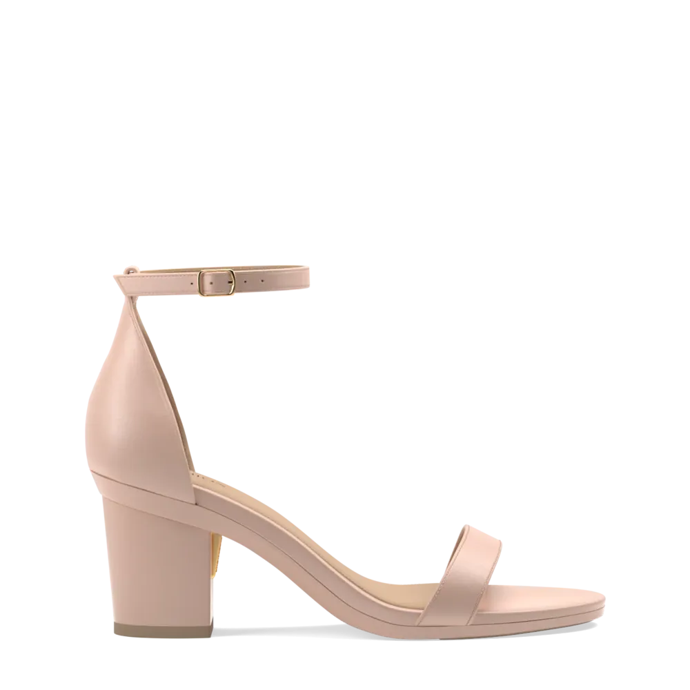 The Pashionista - Taupe Blush Satin   Block Heel Kit 3 Taupe Blush - FINAL SALE