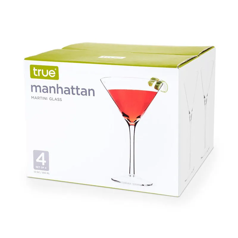 True Manhattan Set of 4 Martini Glasses