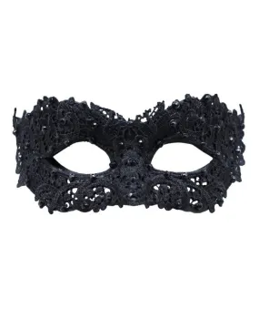 Venetian Lace Mask in Black