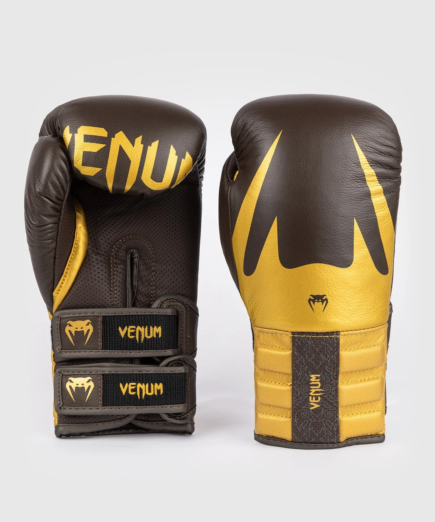 Venum Reverso Boxing Gloves - Chocolate / Gold