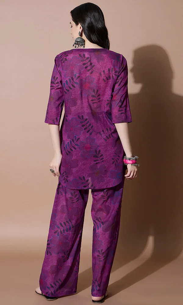 VINEYARD BLOOM COTTON KURTA