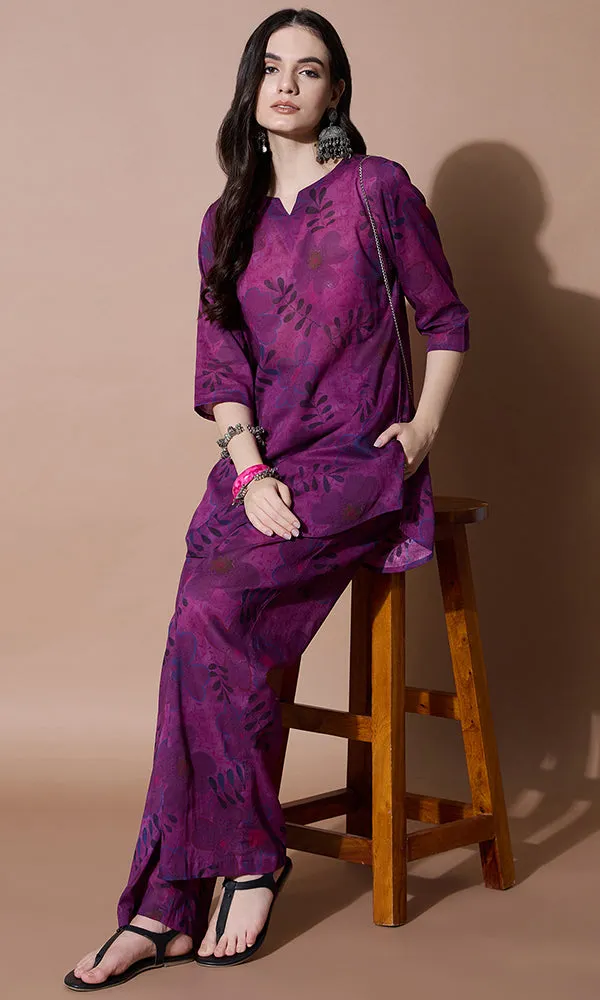 VINEYARD BLOOM COTTON KURTA