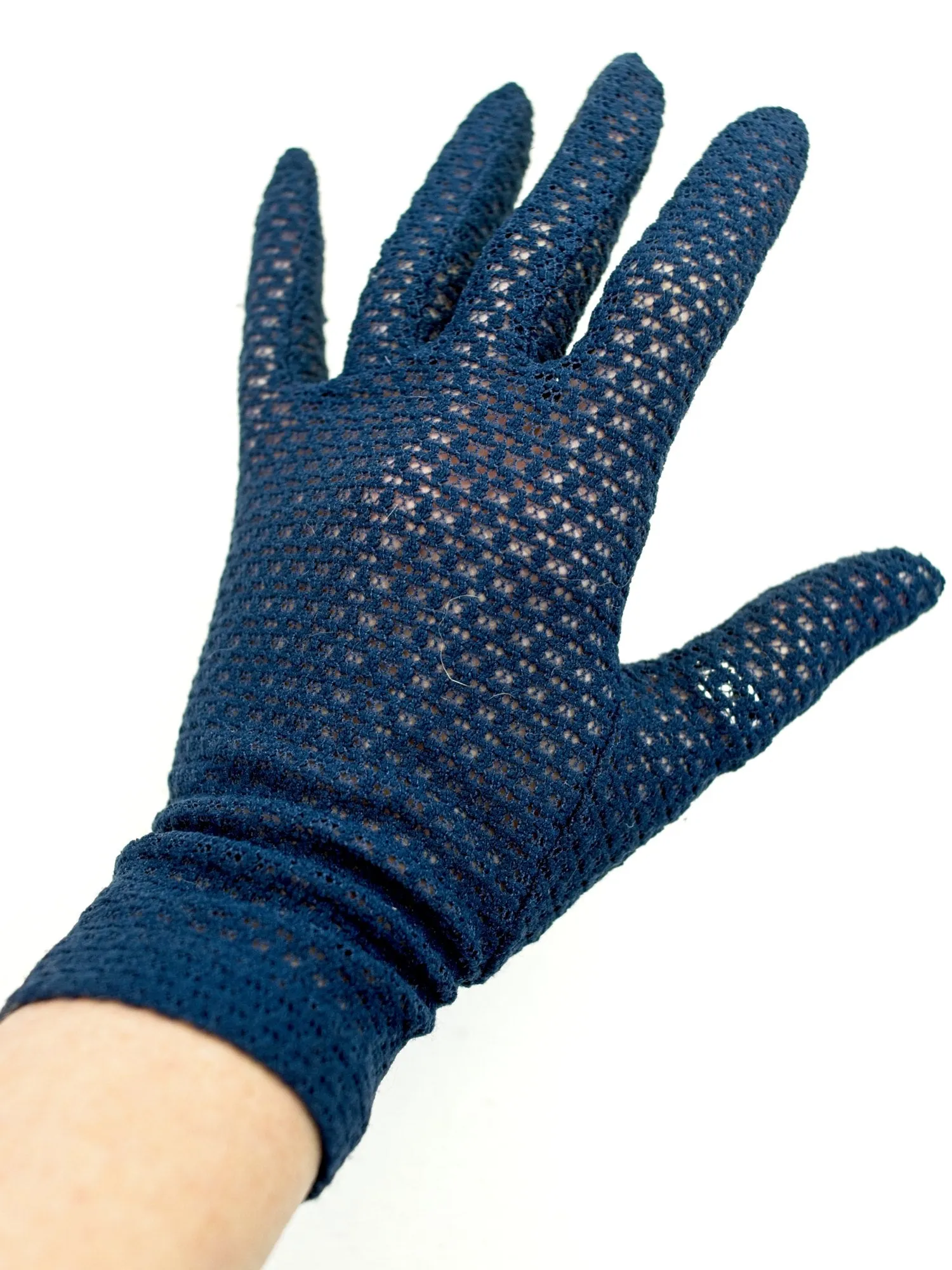 Vintage Blue Stretch Fish Net Day Gloves