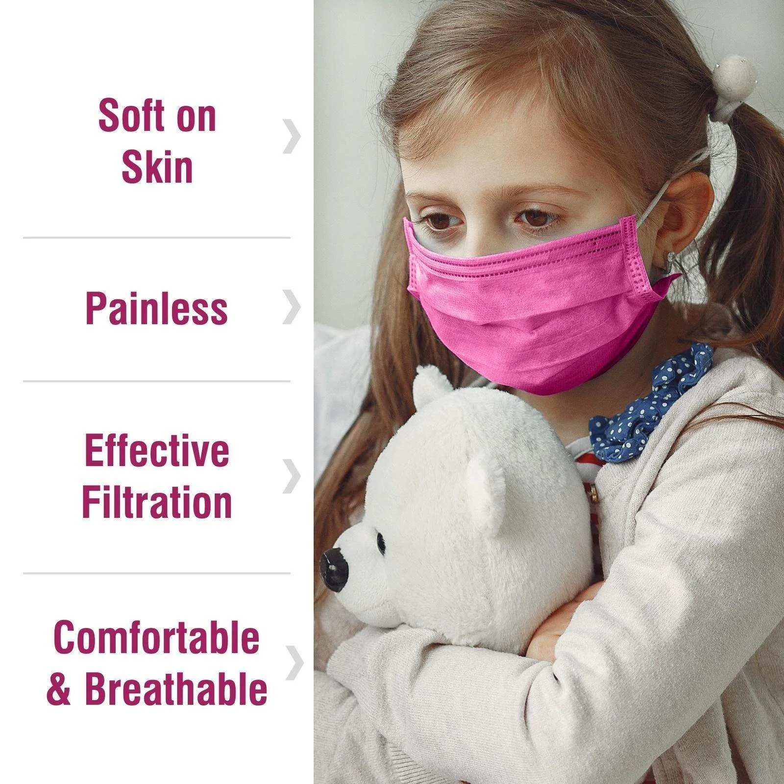 WeCare Kids Pretty Pink Masks