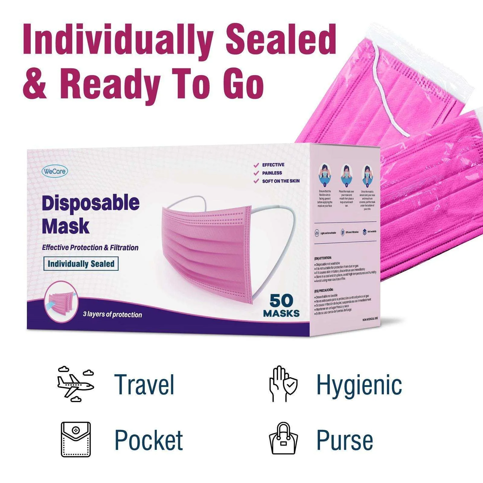 WeCare Pink Masks