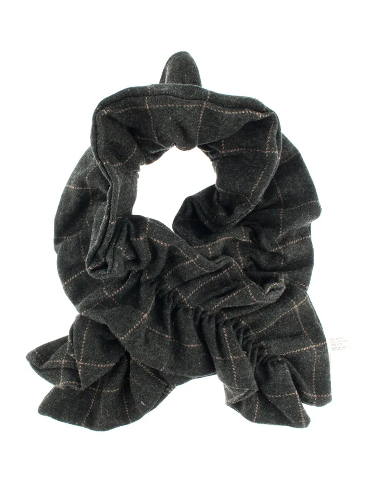 Women’s Checked Tweed Ruffle Scarf