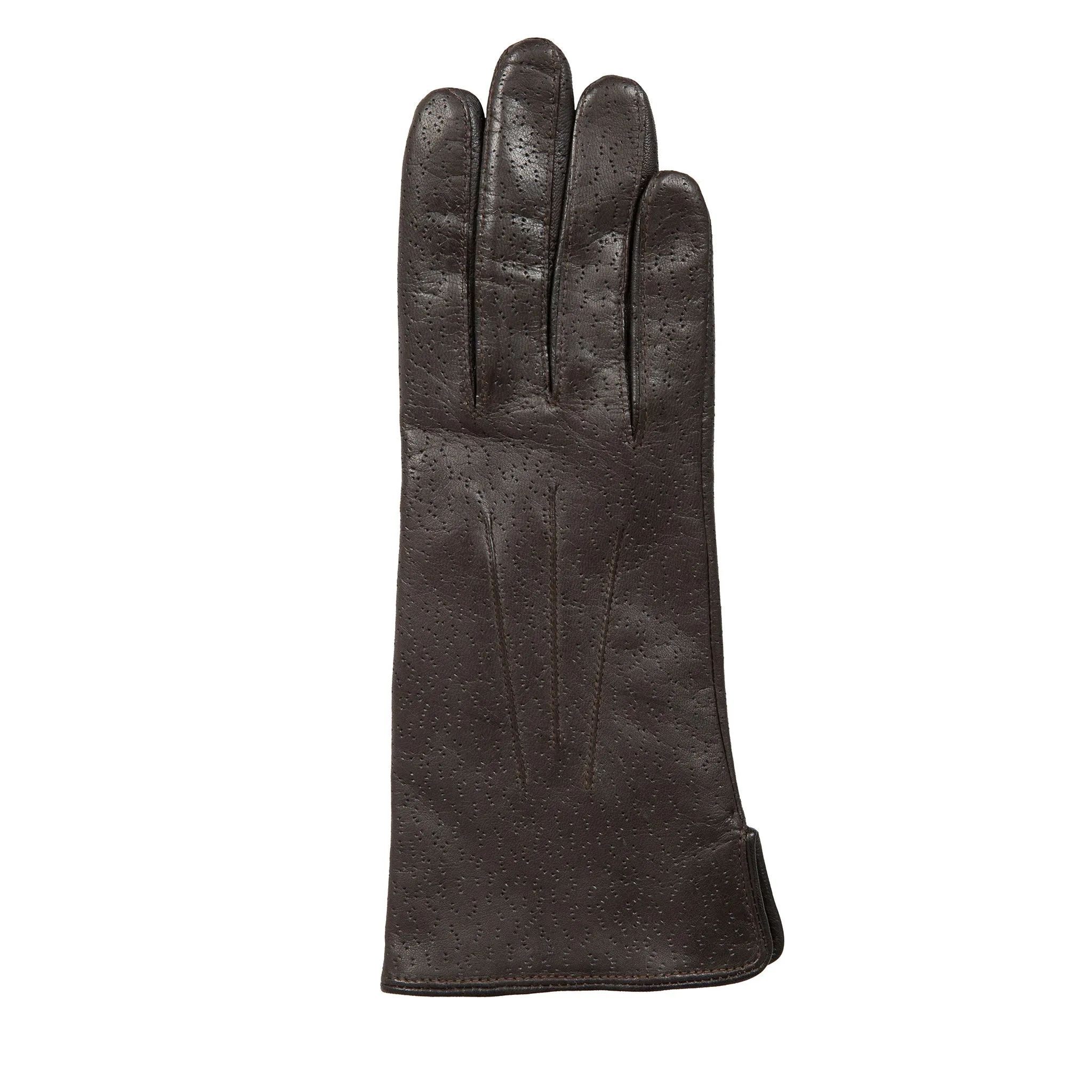 Women's Three-Point Lined Imitation Peccary Leather Gloves