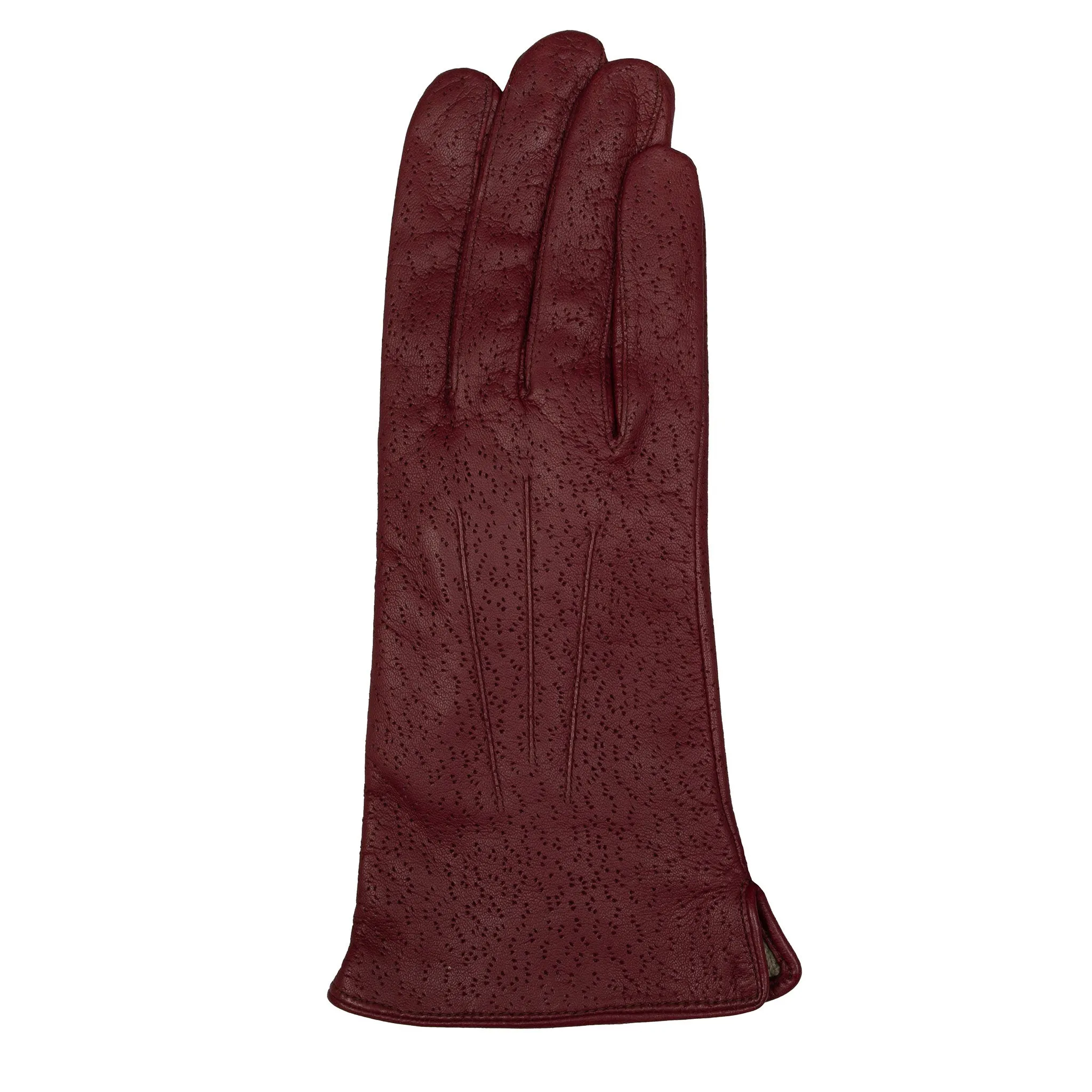 Women's Three-Point Lined Imitation Peccary Leather Gloves