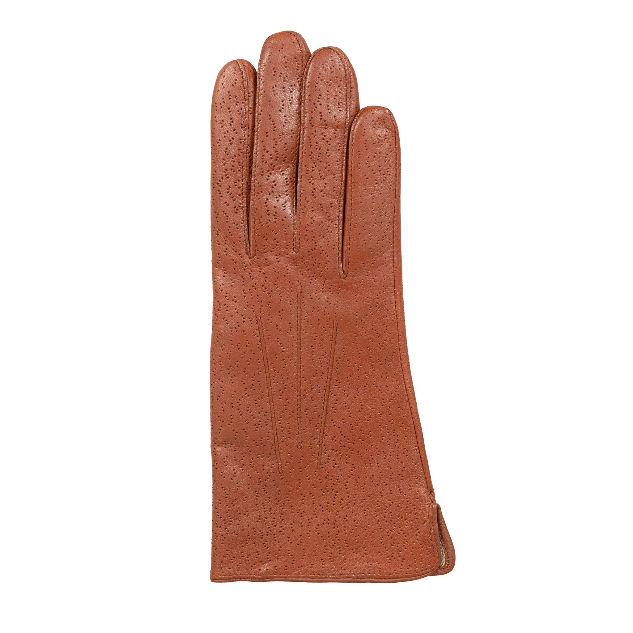 Women's Three-Point Lined Imitation Peccary Leather Gloves