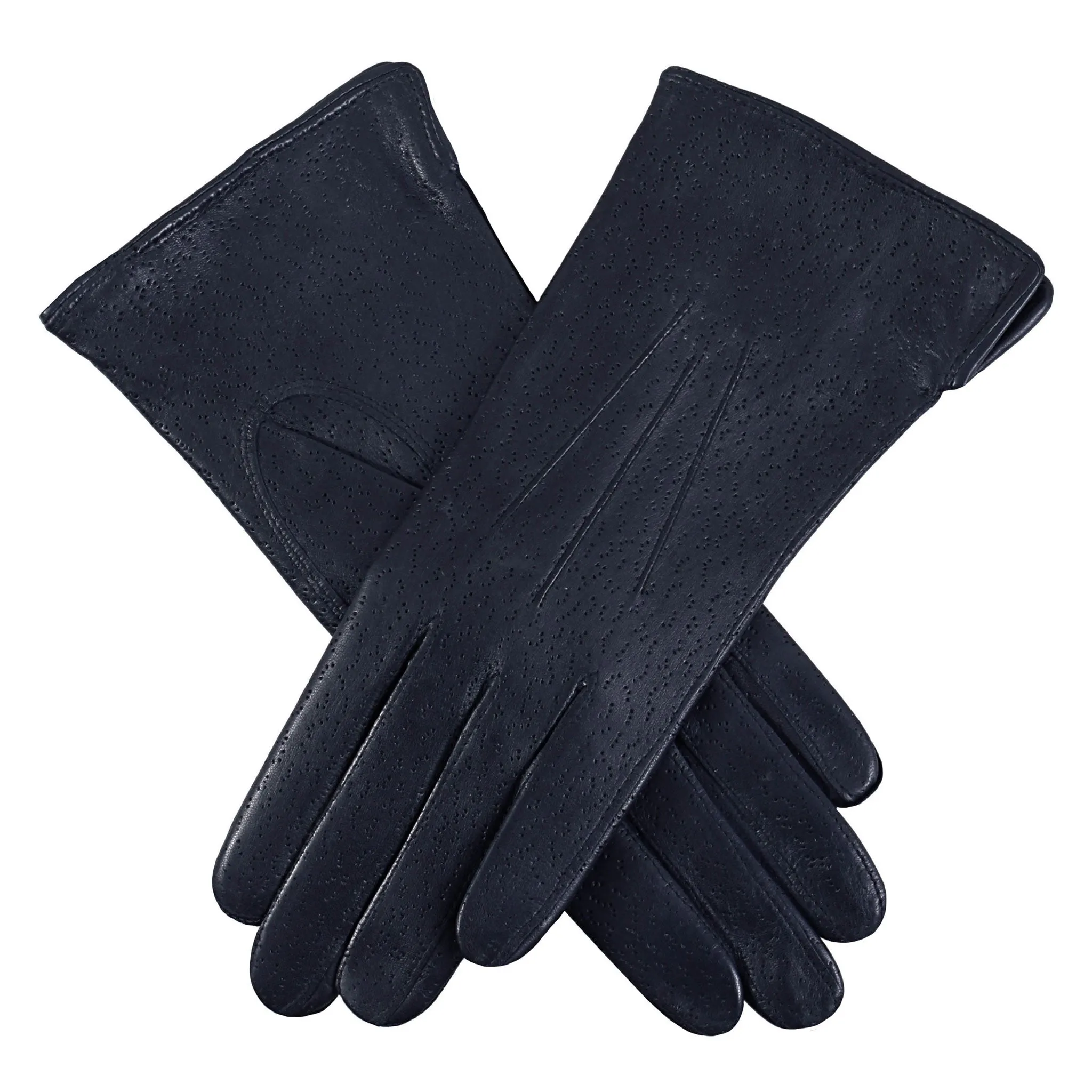 Women's Three-Point Lined Imitation Peccary Leather Gloves