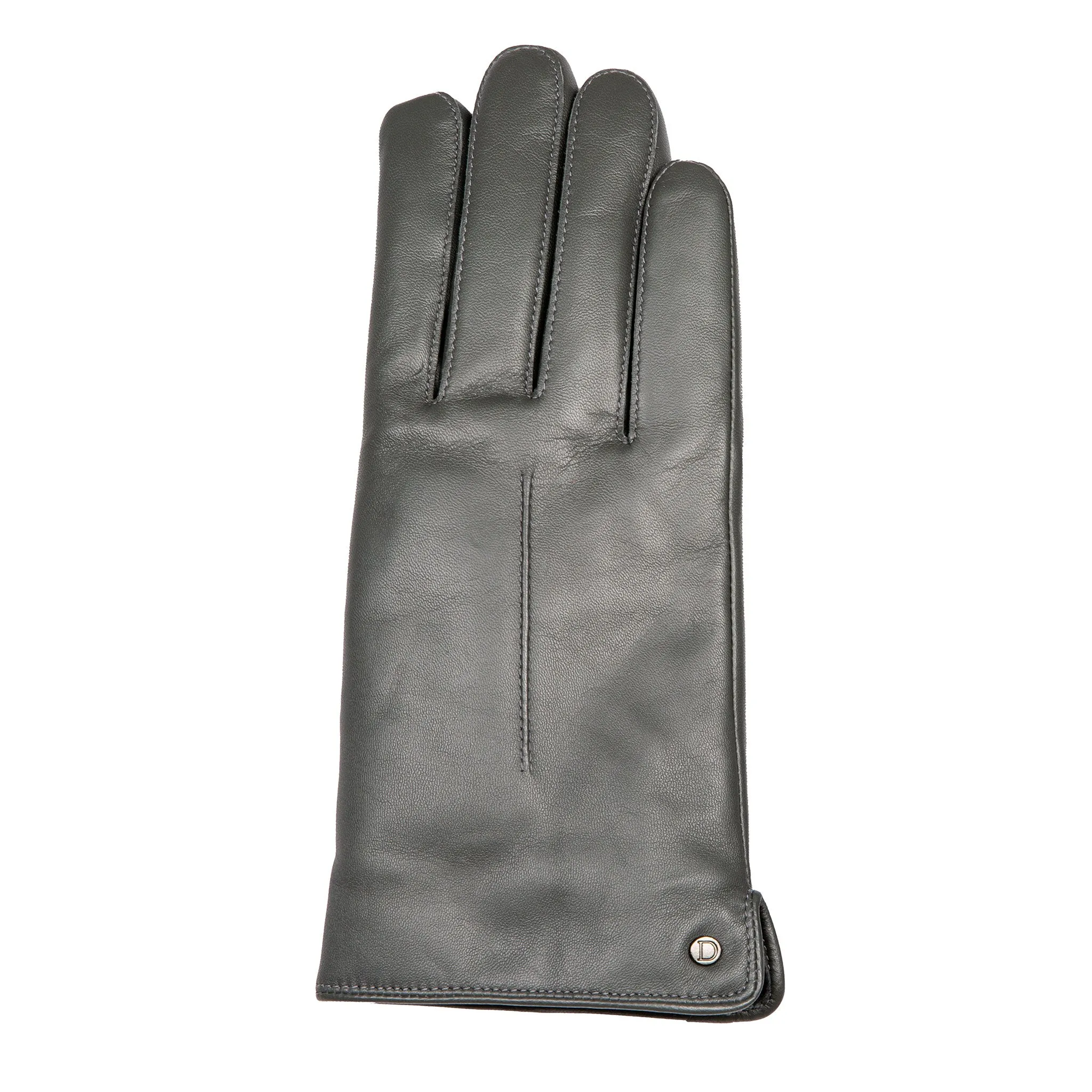 Women’s Touchscreen Single-Point Faux Fur-Lined Leather Gloves