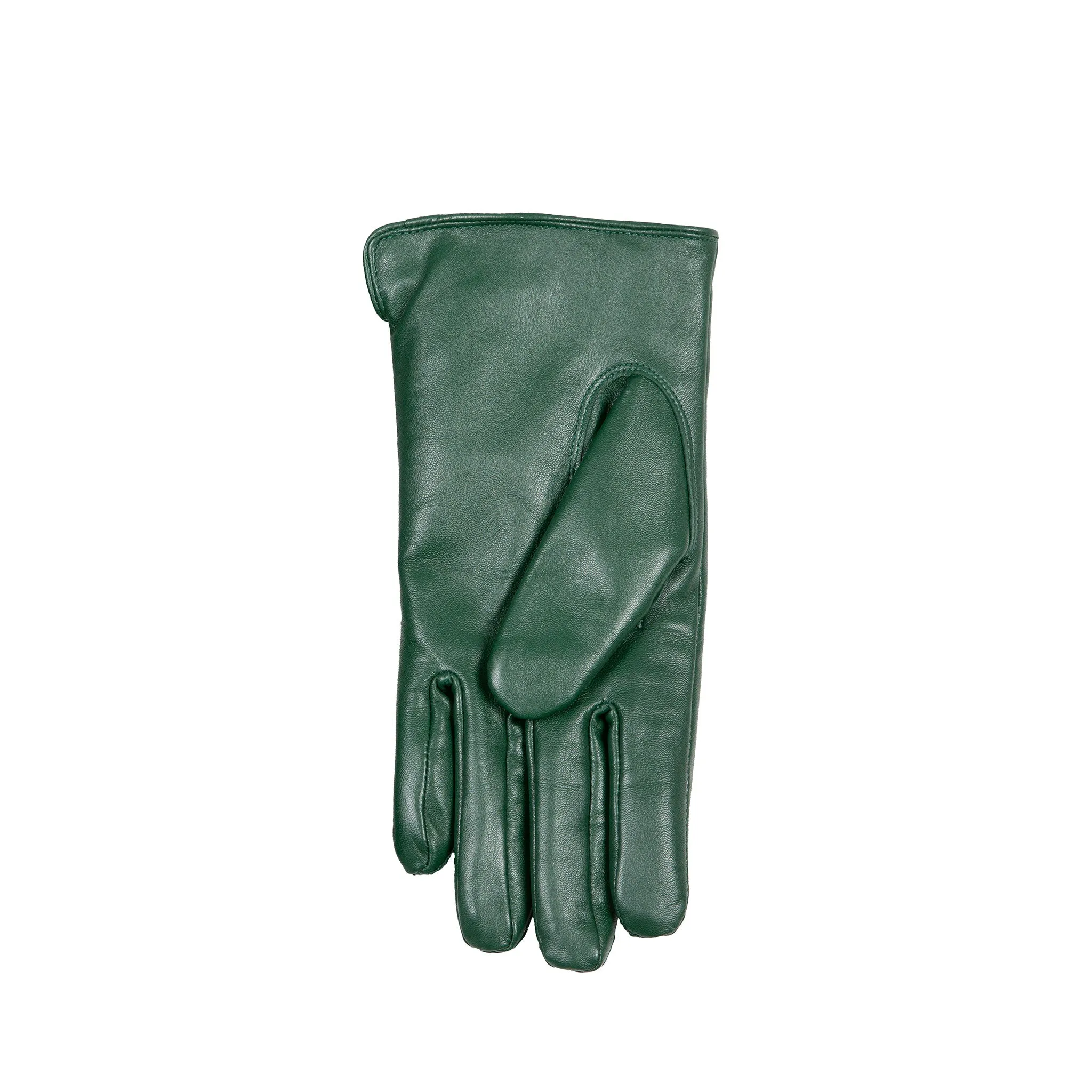 Women’s Touchscreen Single-Point Faux Fur-Lined Leather Gloves